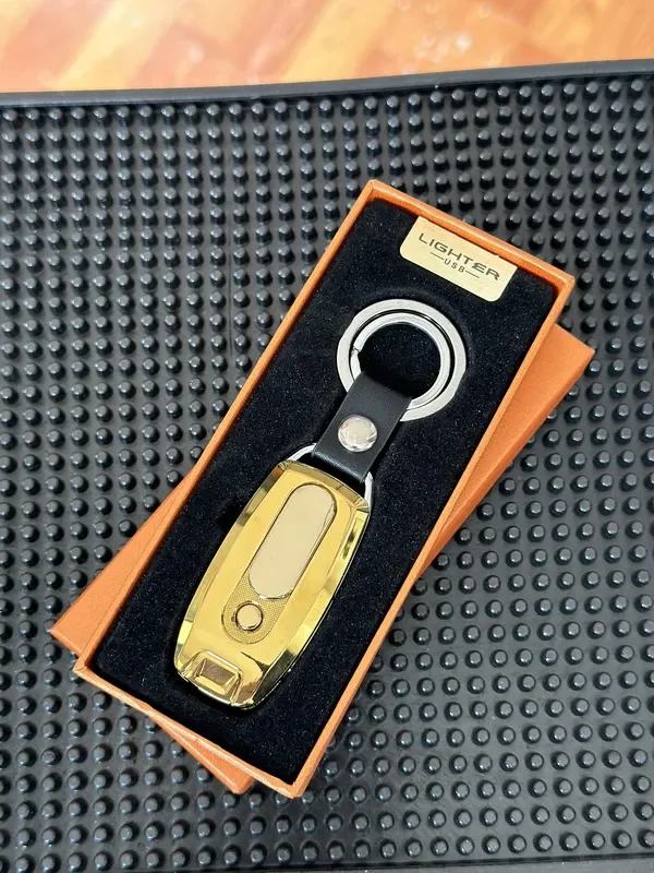 Llavero metalico con encendedor electrico