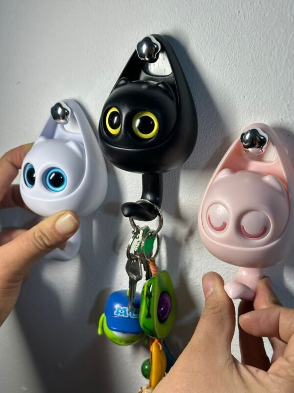Gatos gancheros decorativos x3
