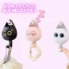 Gatos gancheros decorativos x3