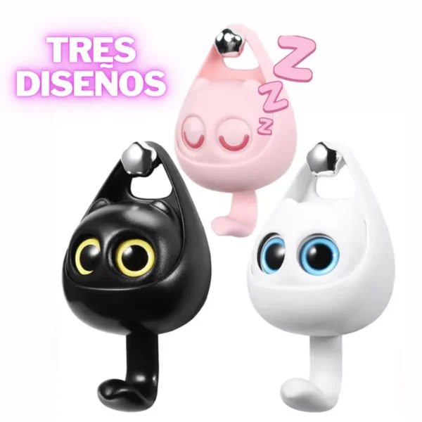 Gatos gancheros decorativos x3